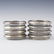 F.B Roger Sterling & silver plated Crystal Coasters