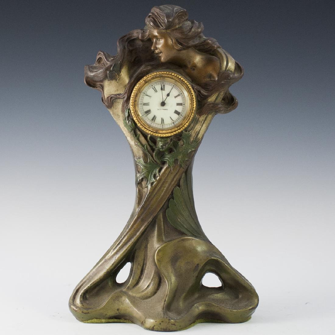 Art Nouveau Seth Thomas Polychromed Clock (1 of 3)