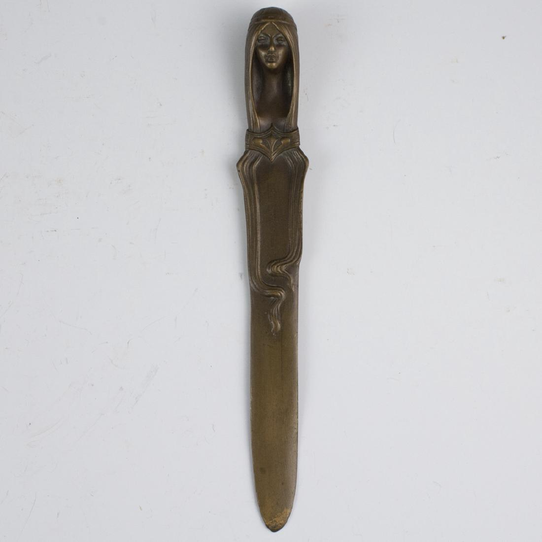 Art Nouveau Bronze Letter Opener (1 of 4)