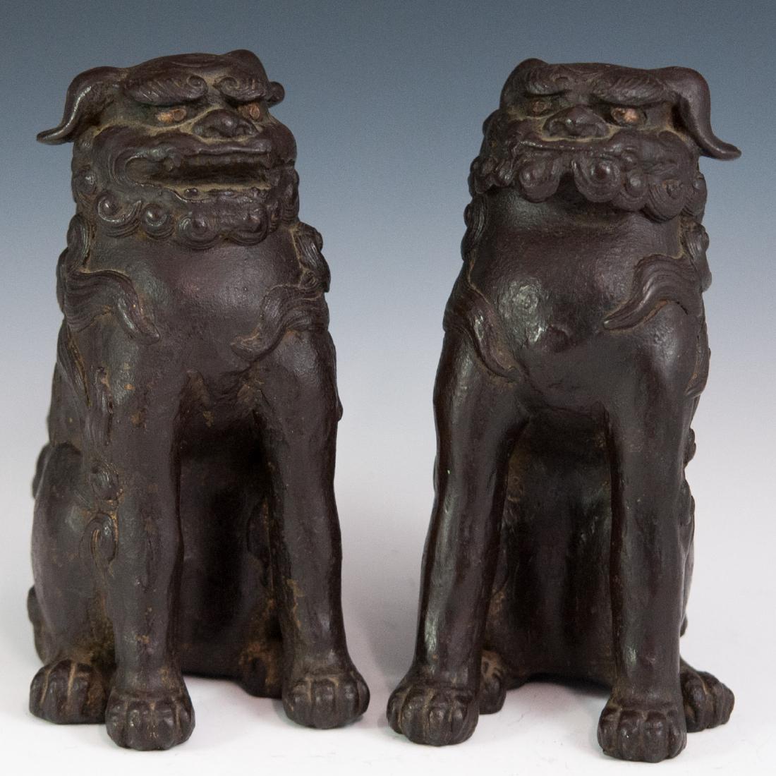 Yuan Dynasty Chinese Cast Iron Foo Dogs (1 of 4)