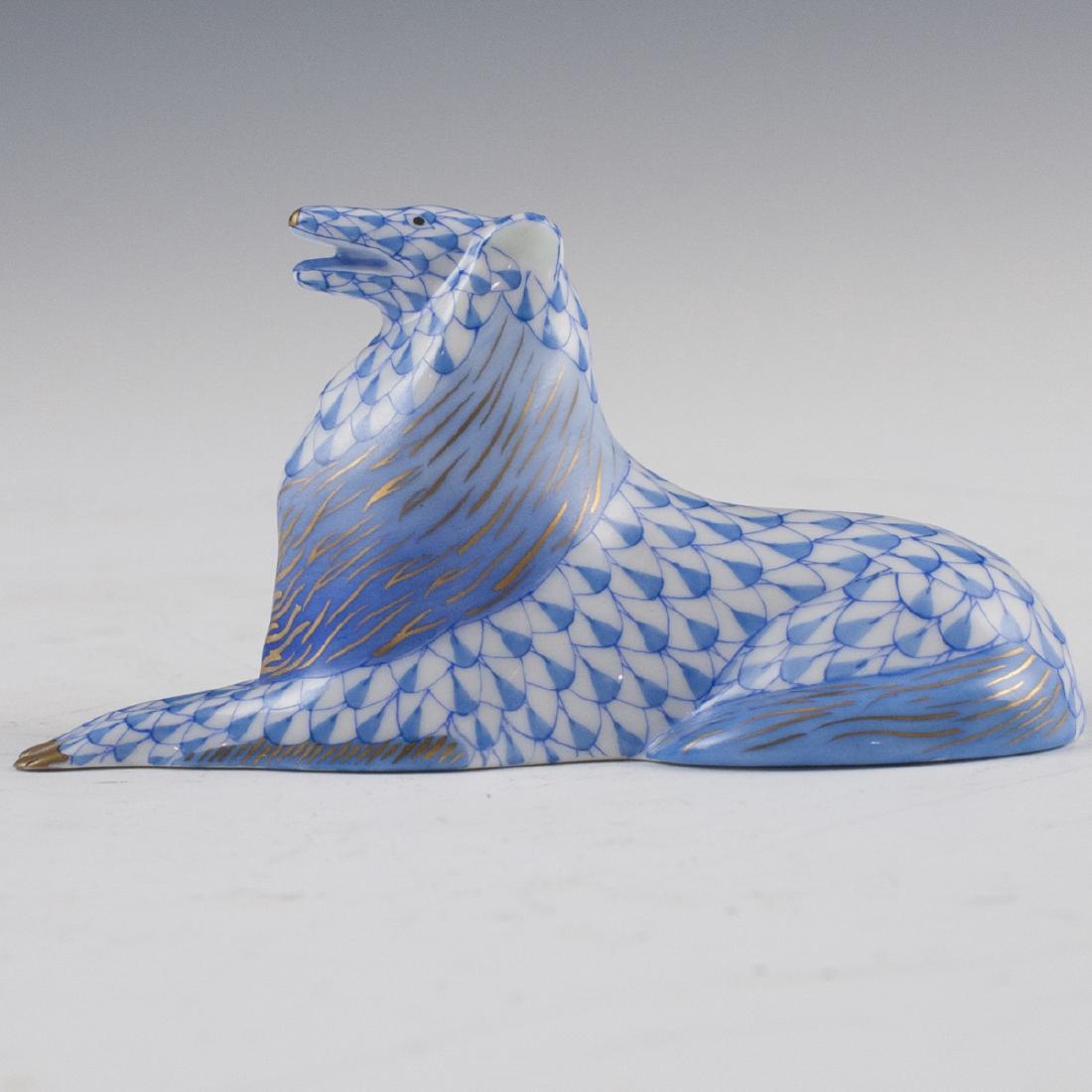 Herend Blue Fishnet Porcelain Collie Figurine (1 of 5)