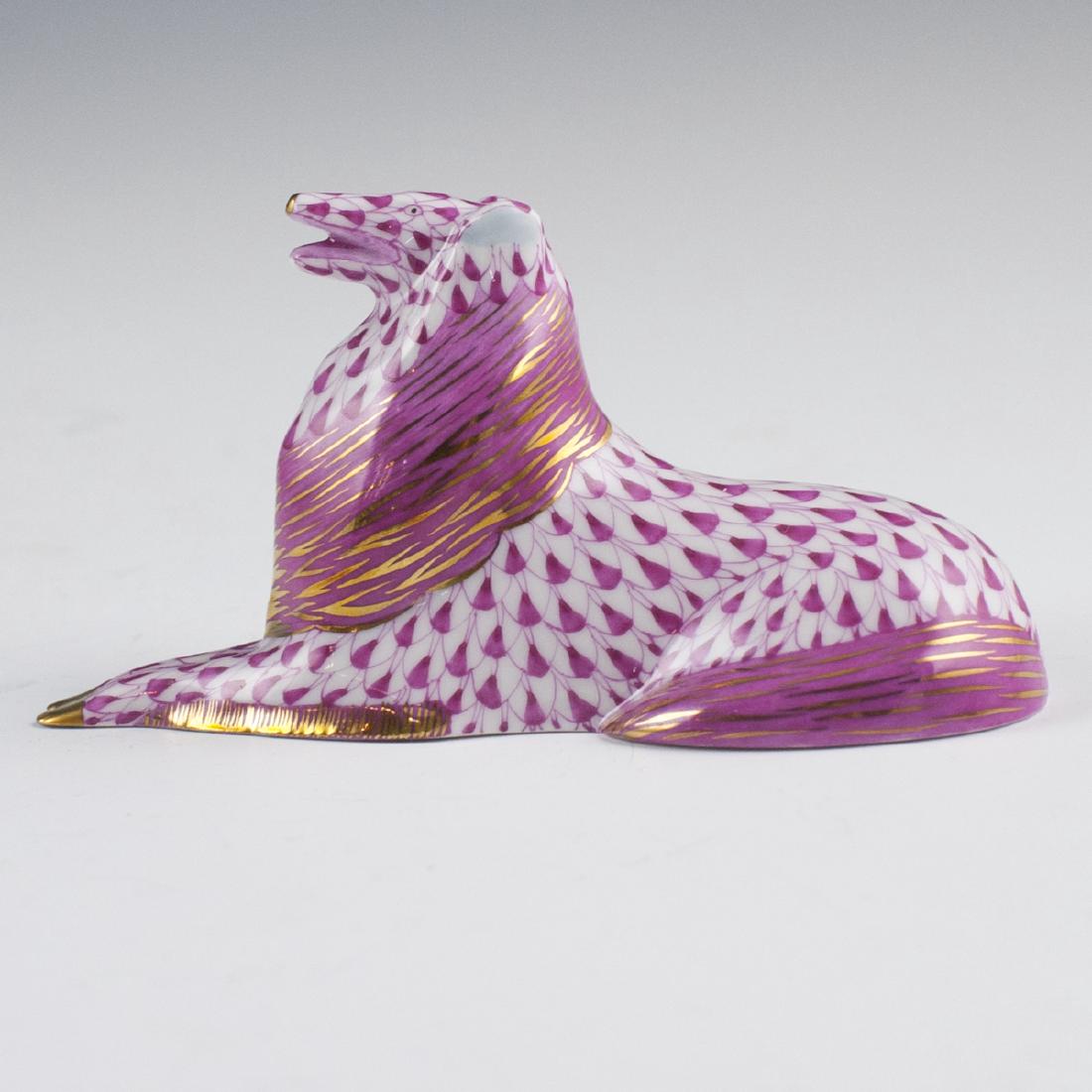 Herend Porcelain Fishnet "Collie" Figurine (1 of 4)