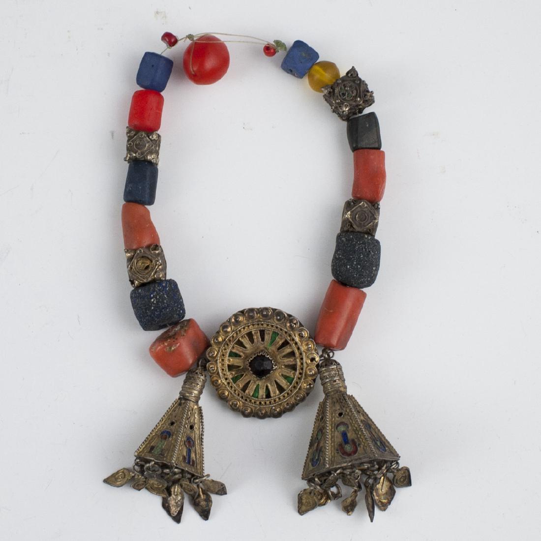 Tibetan Vermeil Enameled Silver Necklace (1 of 3)