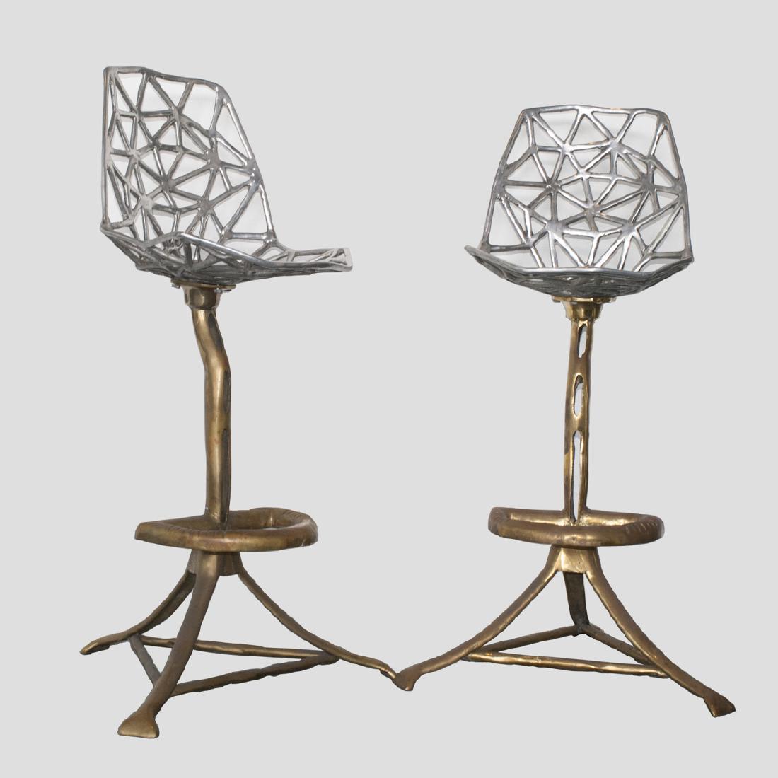 David Marshall Mixed Metal Stools (1 of 4)