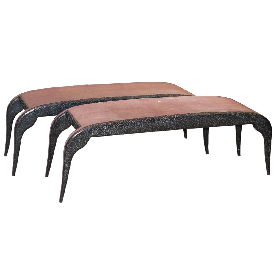 R&Y Augousti Shagreen & Bronze Benches (1 of 5)