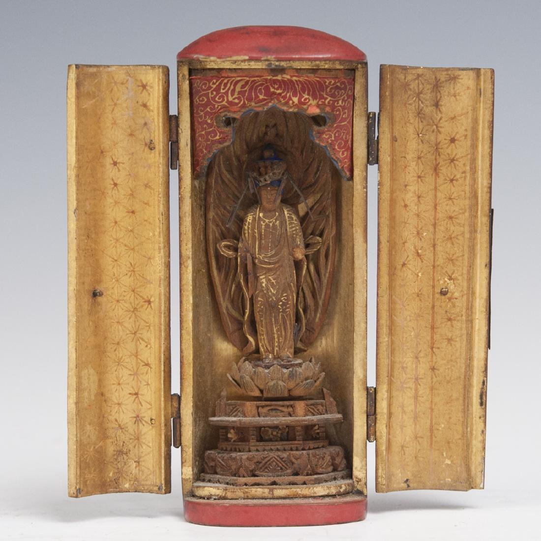 Southeast Asian Lacquered Wooden Travel Shrine (1 of 3)