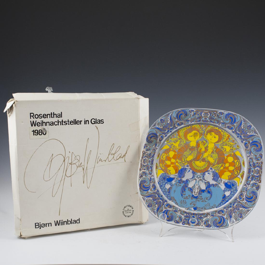Rosenthal Bjorn Wiinblad "Weihnachtsteller" 1980 Glass (1 of 4)