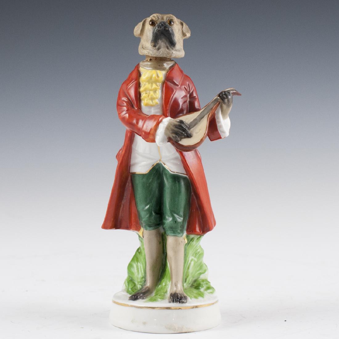 German Porcelain Pug Bottle (1 of 4)