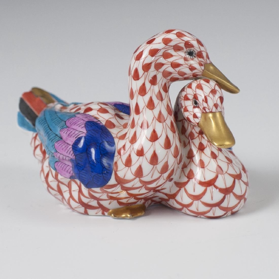 Herend Porcelain Fishnet Double Ducks (1 of 5)