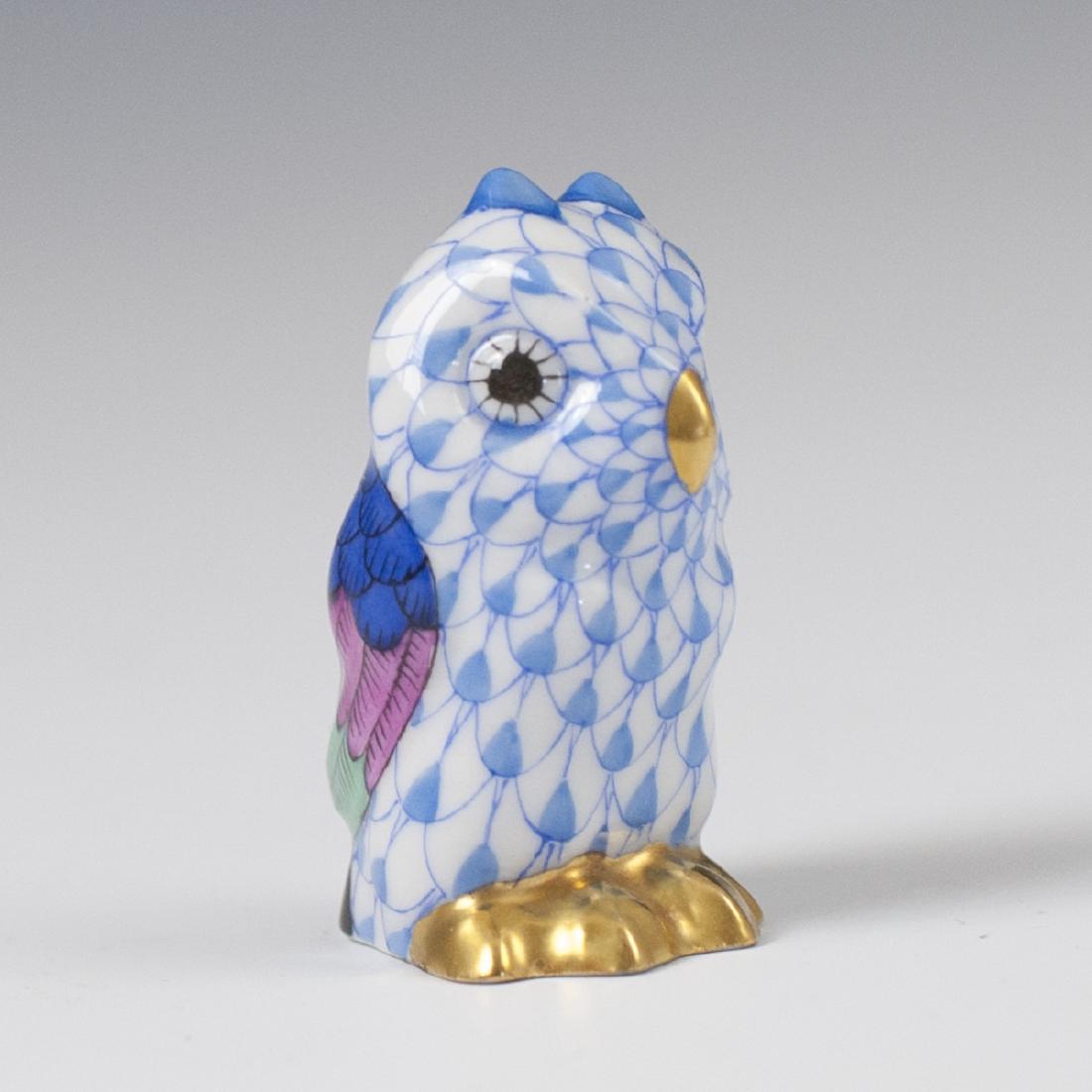 Herend Porcelain "Owl Baby" Fishnet Figurine (1 of 4)