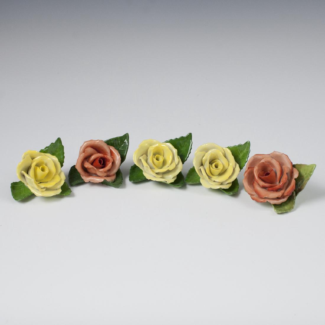 Herend Porcelain Rose Place Card Holders (1 of 3)