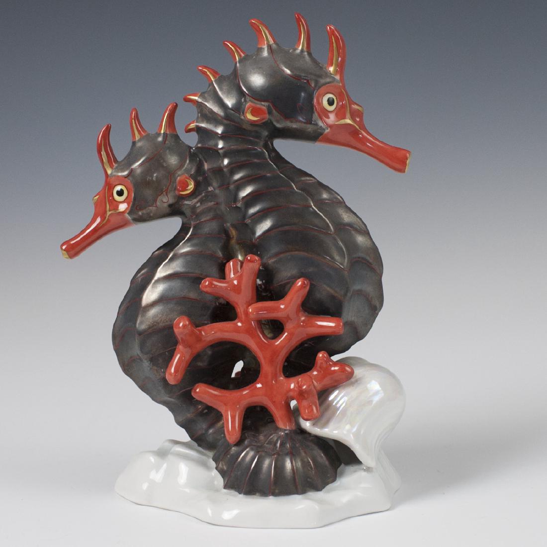 Herend Porcelain Seahorses Figurine (1 of 5)