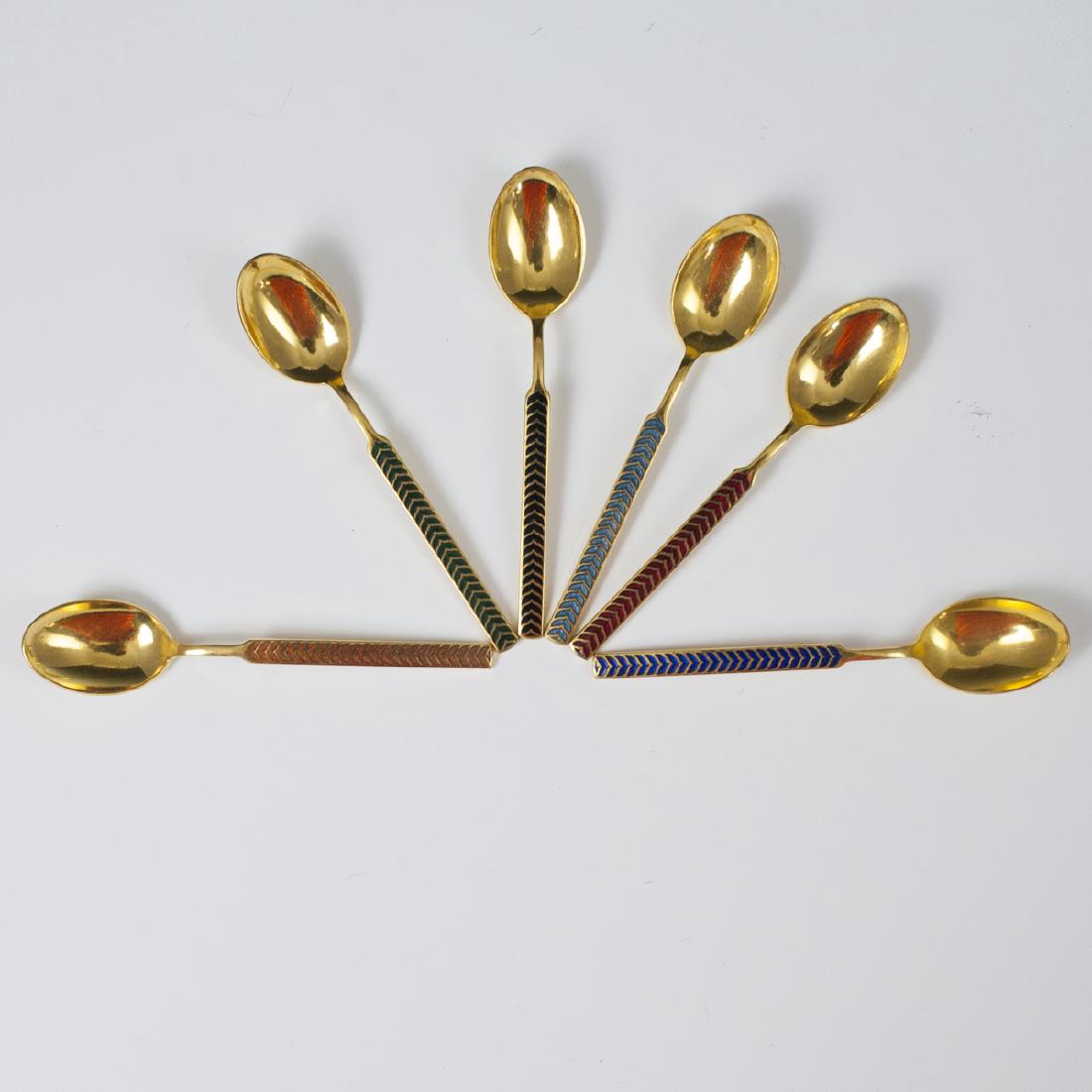 Meka Gilded Enameled Demitasse Spoons (1 of 3)