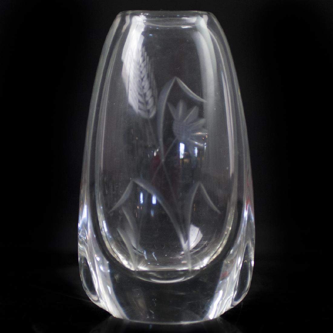Kosta Boda Etched Crystal Vase (1 of 3)