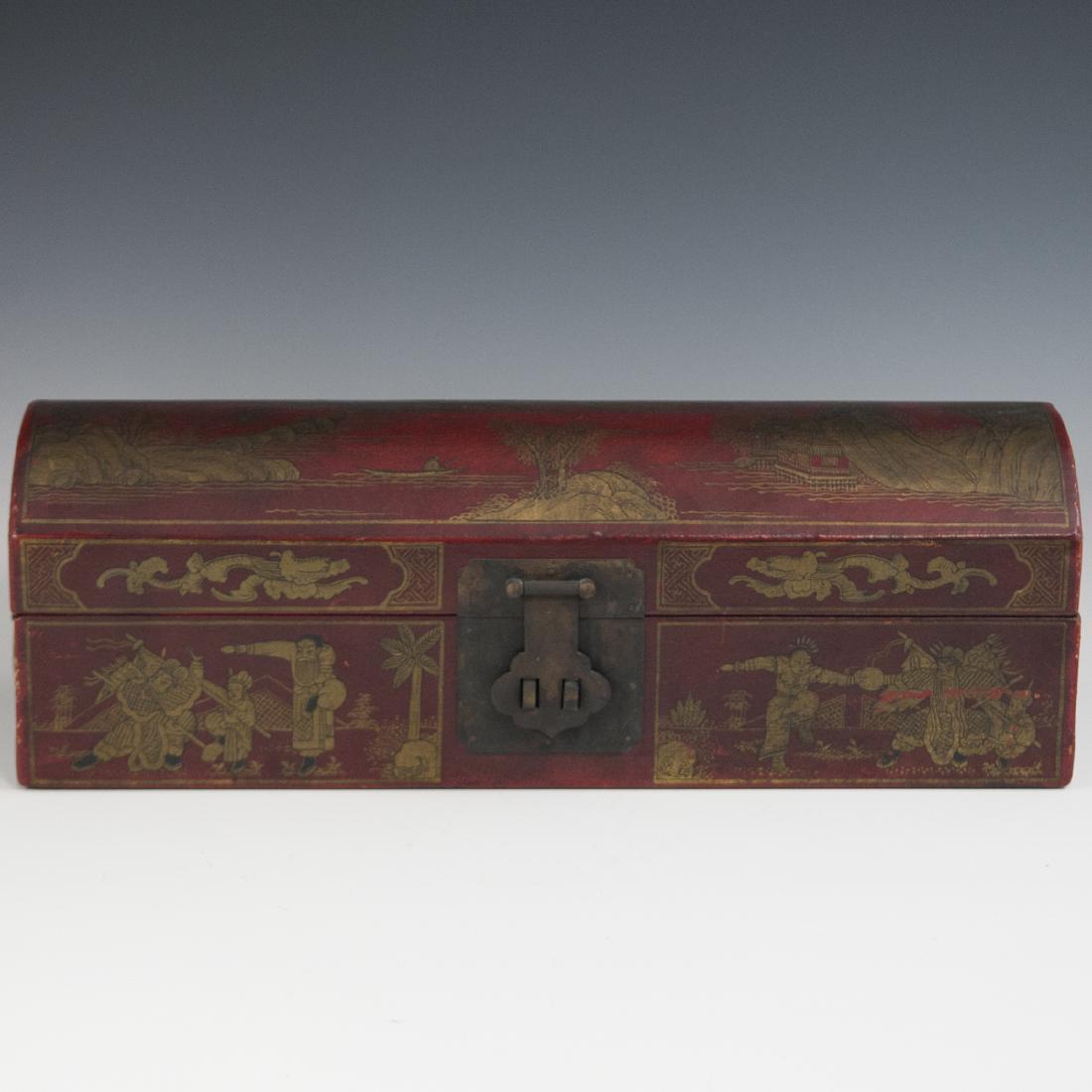 Chinese Lacquered Papier Mache Box (1 of 4)