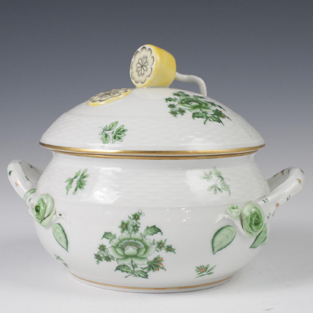 Herend Porcelain "Nanking Bouquet Vert" Soup Tureen (1 of 5)