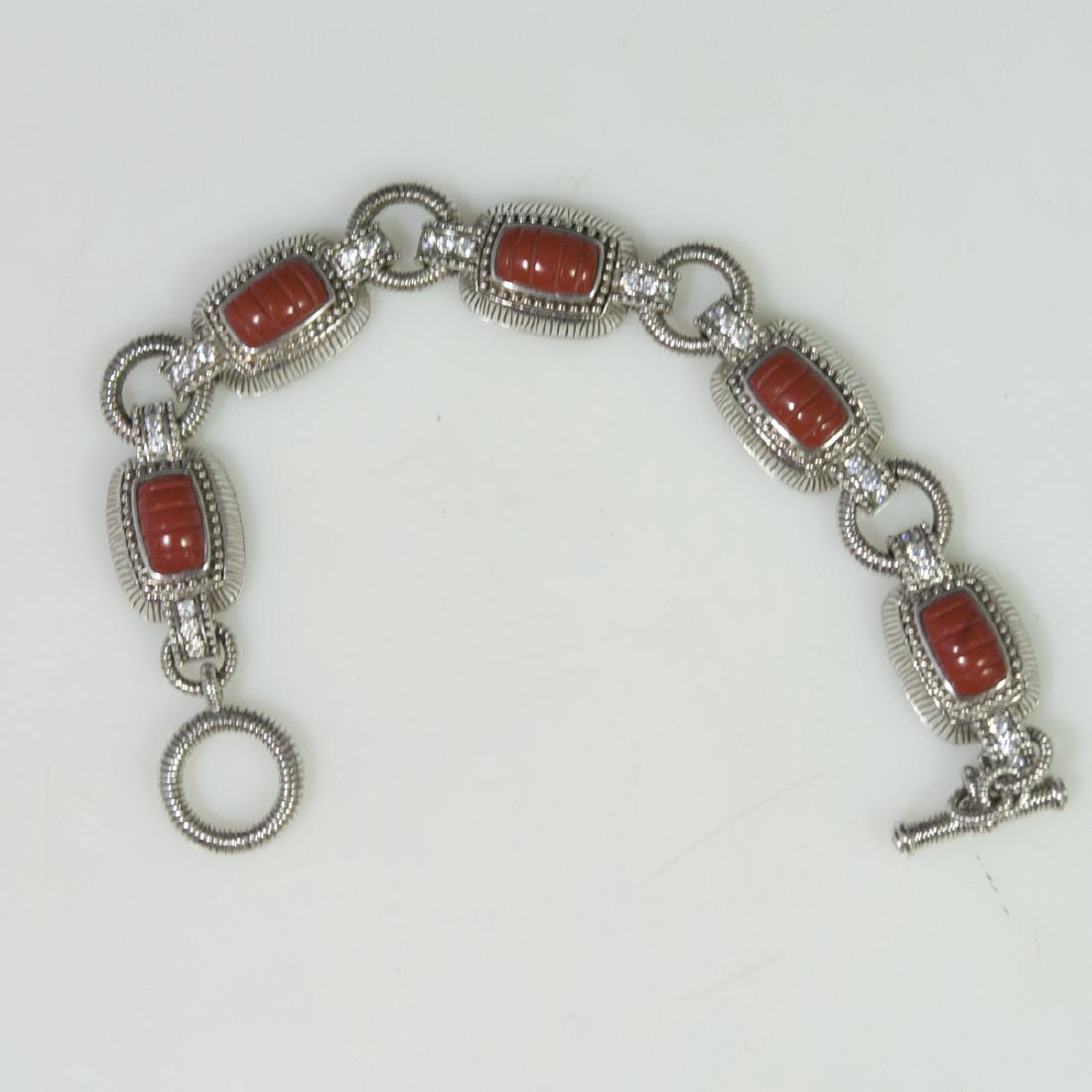 Judith Ripka Sterling Jasper & CZ Bracelet (1 of 3)