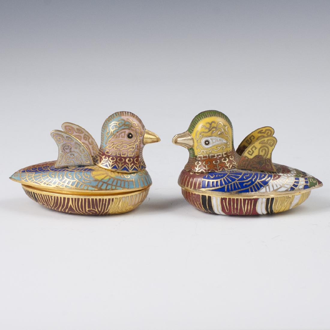 Chinese Cloisonne Enameled Trinket Boxes (1 of 4)