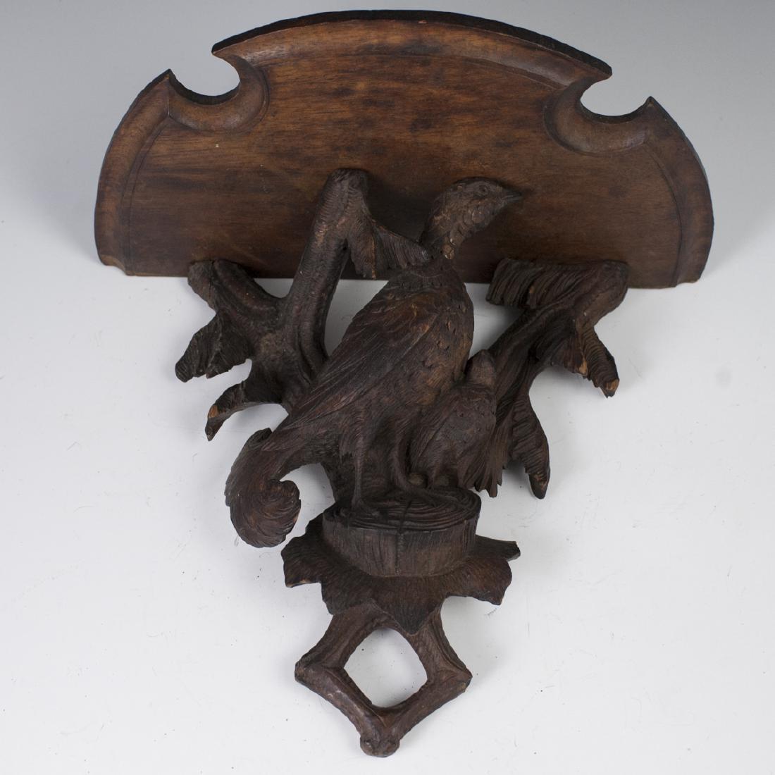 Carved Wooden Sconce Shelf (1 of 3)