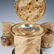 Vintage Italian Burl Wood Gold Plated Brass Smoker Set - 3