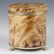 Vintage Italian Burl Wood Gold Plated Brass Smoker Set - 7
