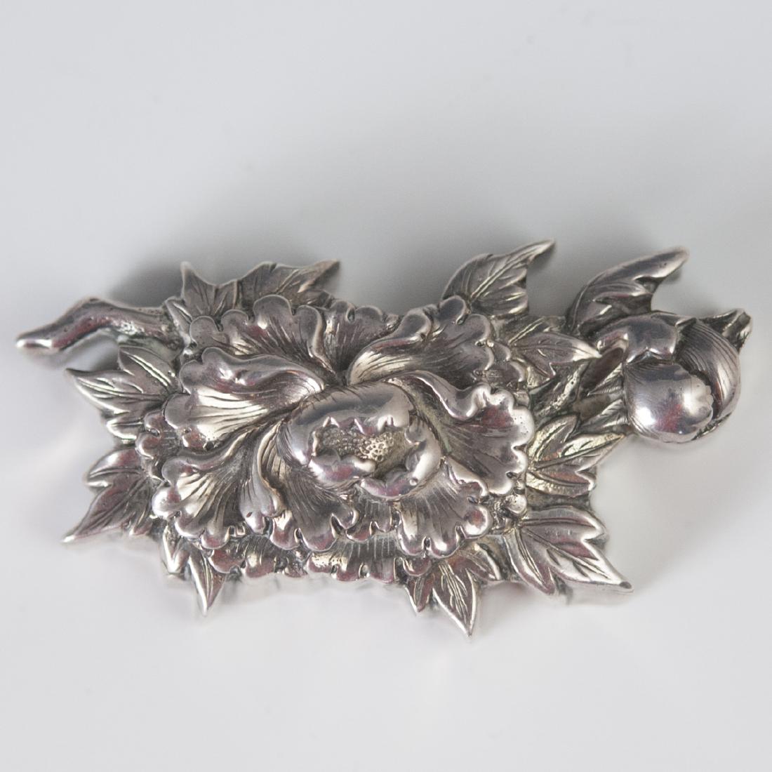 Japanese Silver Chrysanthemum Box (1 of 3)