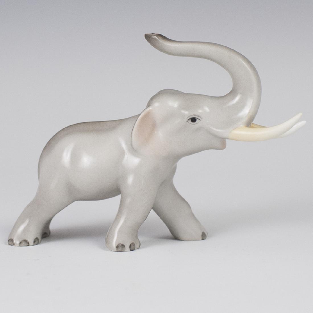 Herend Porcelain Naturalistic Elephant Figurine (1 of 4)