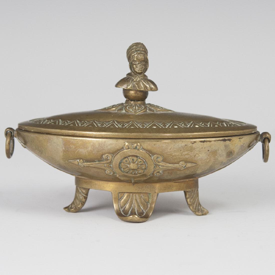 Antique Figural Dore Bronze Inkwell (1 of 5)