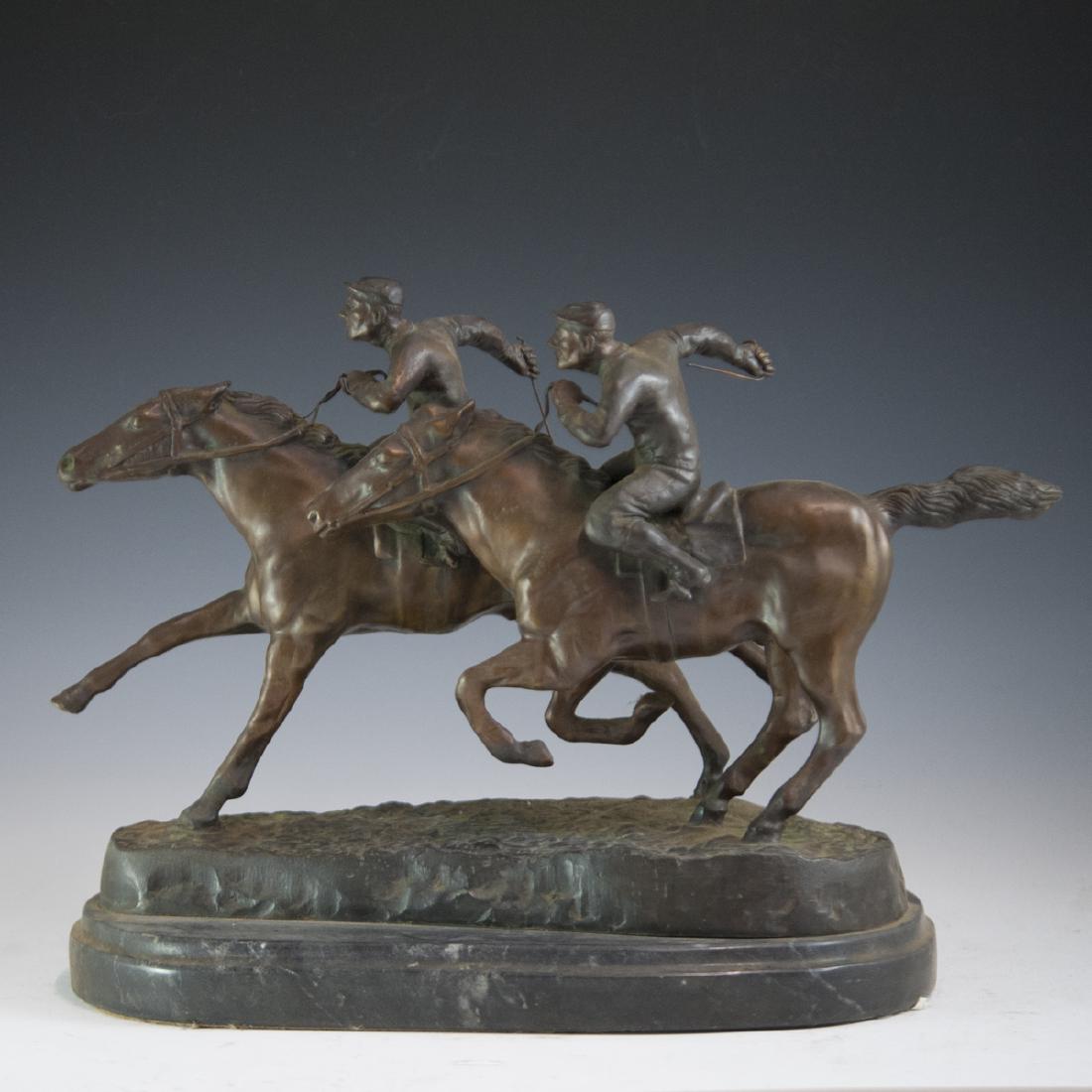 "Fast Finish" by Barye Bronze Sculpture (1 of 5)