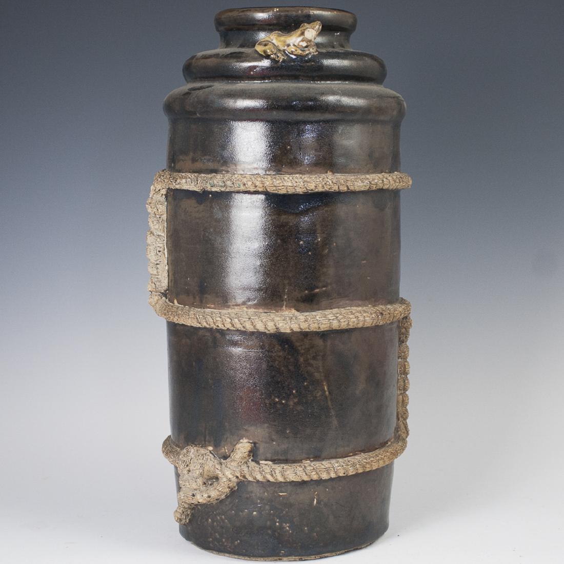 Antique Japanese Glazed Ceramic Vase (1 of 6)