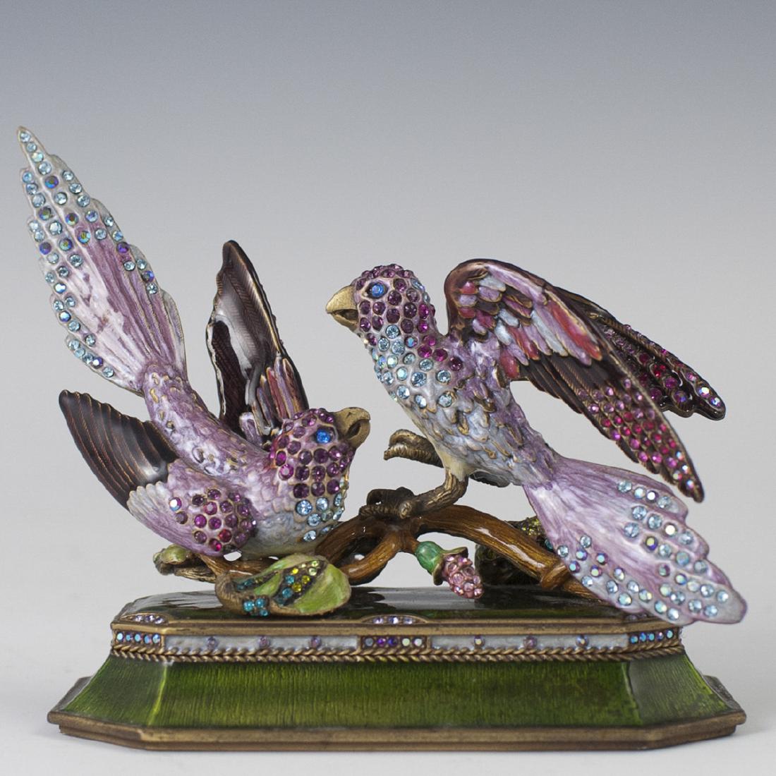 Jay Strongwater Enameled Stamp Box