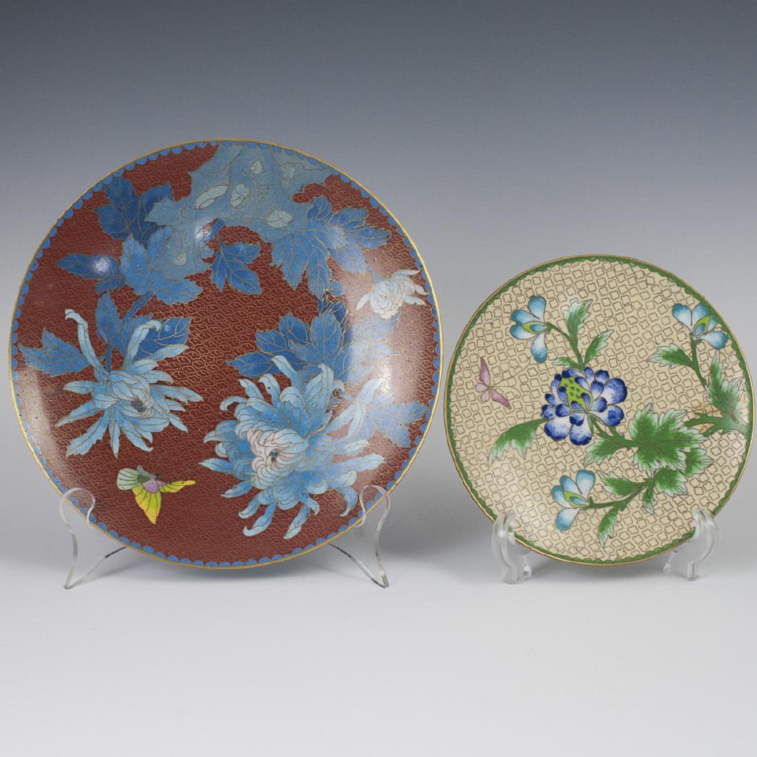 Chinese Cloisonne Enameled Plates (1 of 5)
