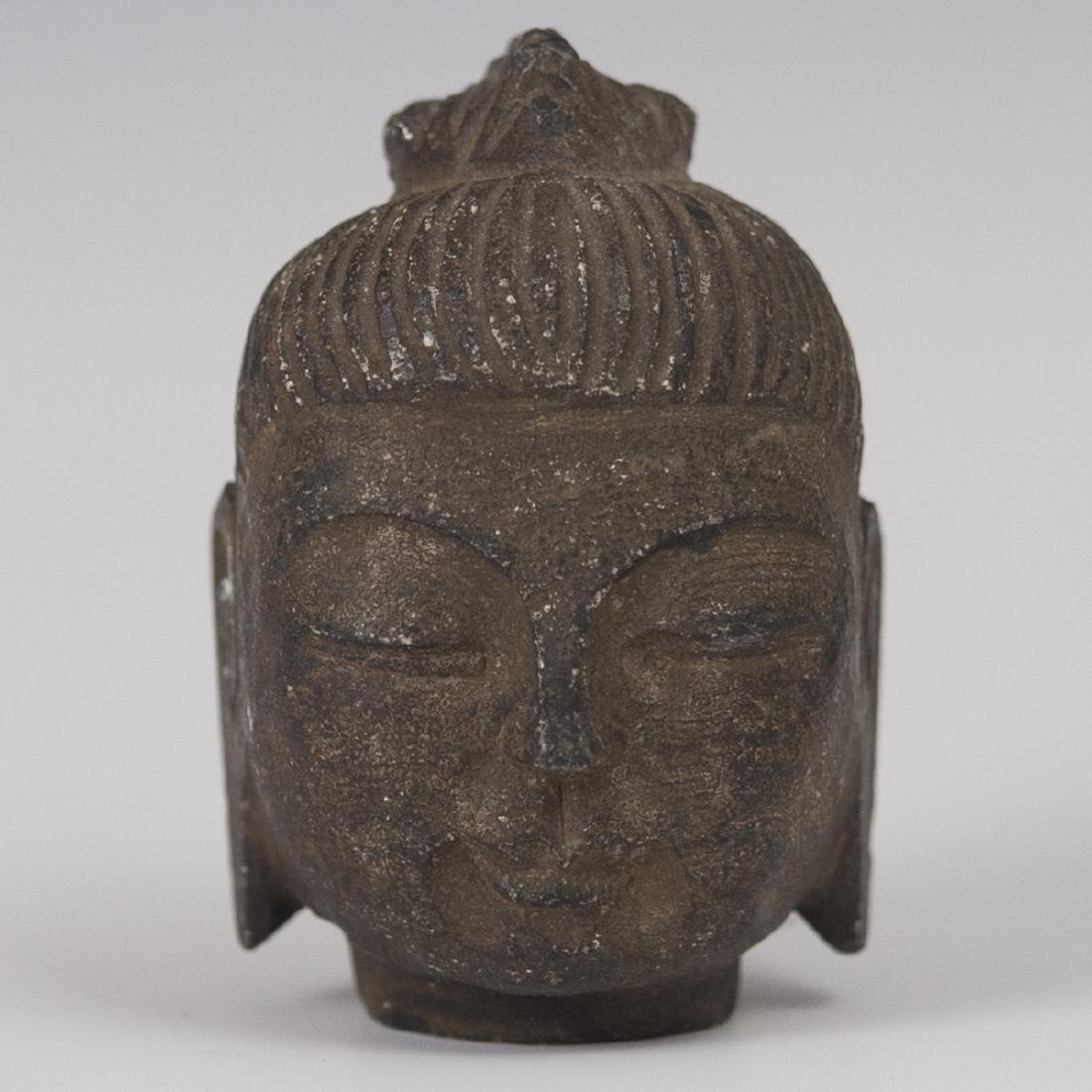 Antique Nepalese Bronze Buddha Bust (1 of 4)