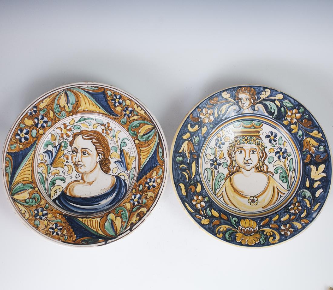 Antique Italian Majolica Charger Bowls (1 of 5)