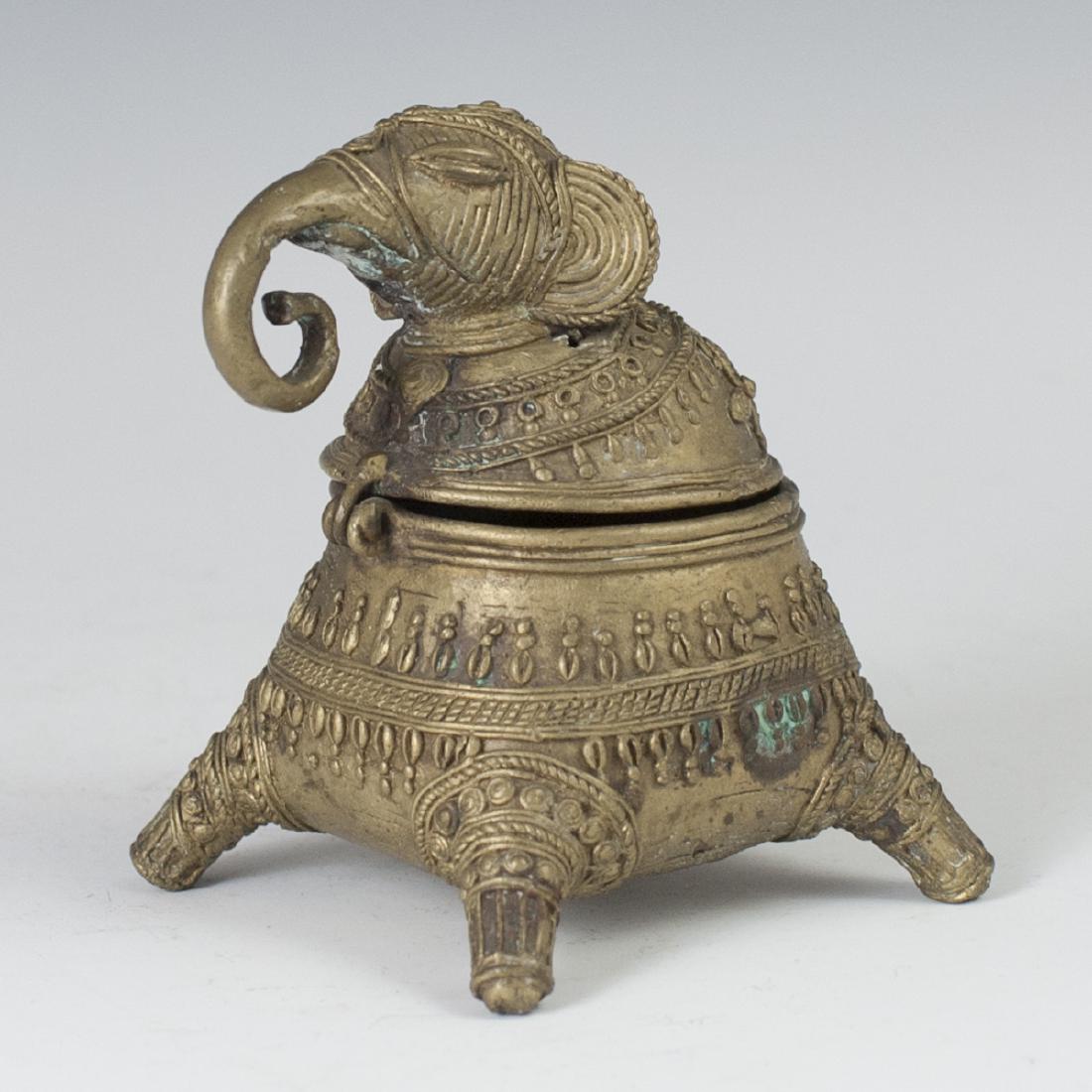 Antique Indian Bronze Betel Nut Box (1 of 4)