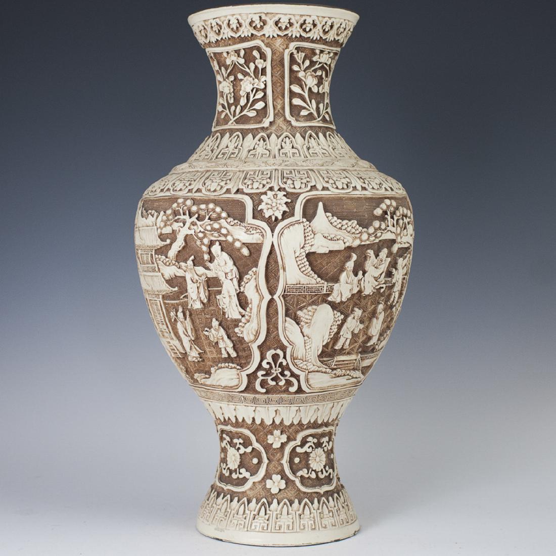 Ivory Dynasty Decorative Resin Vase