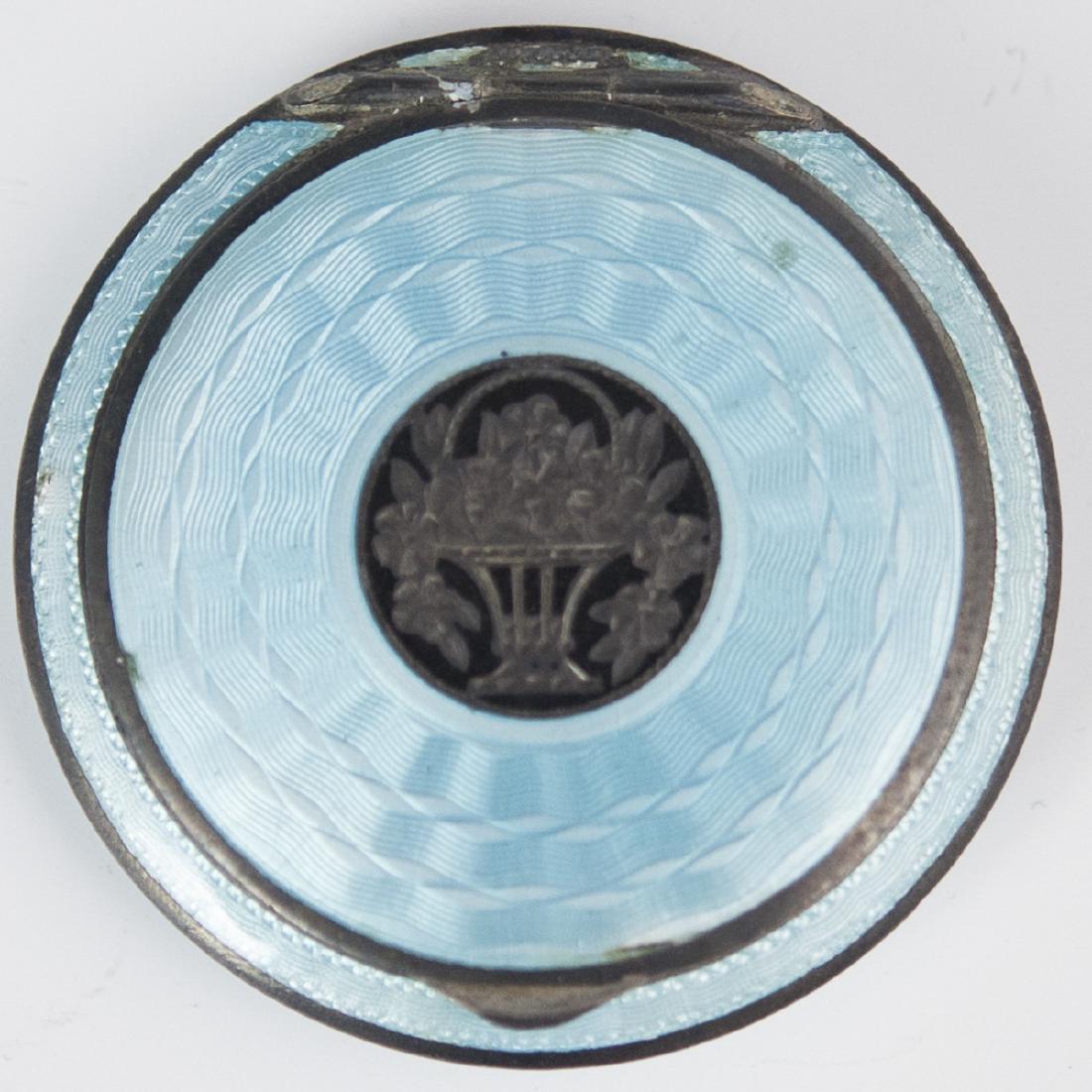 Antique Austrian Sterling Guilloche Enamel Compact (1 of 8)