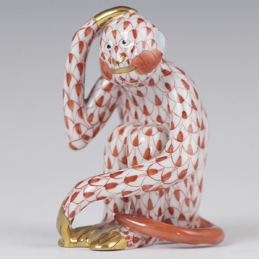 Herend Porcelain Fishnet Monkey (1 of 5)