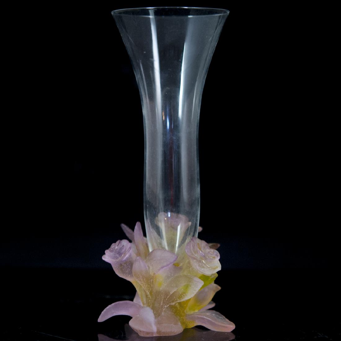 Daum Crystal "Roses Soliflor" Vase (1 of 5)