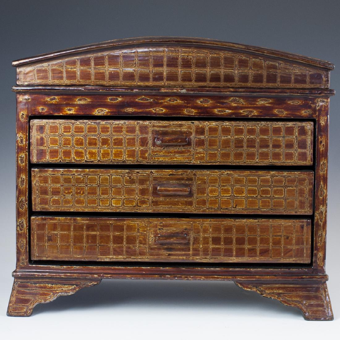 Vintage Lacquered Wood Chest (1 of 8)