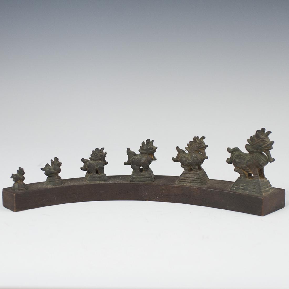 Antique Chinese Bronze Foo Dog Sculpture (1 of 5)