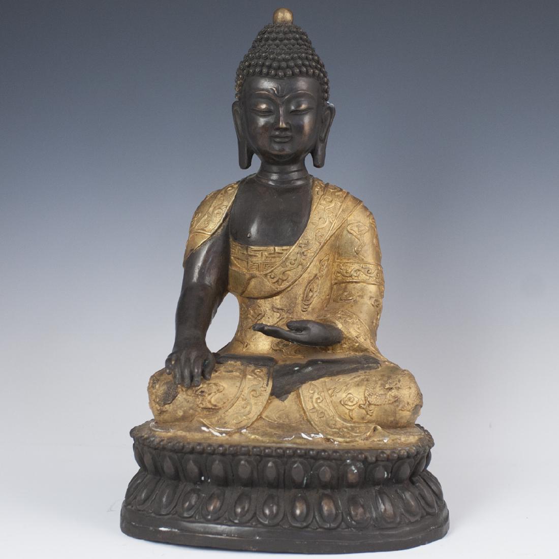 Tibetan Two Tone Bronze Buddha (1 of 8)