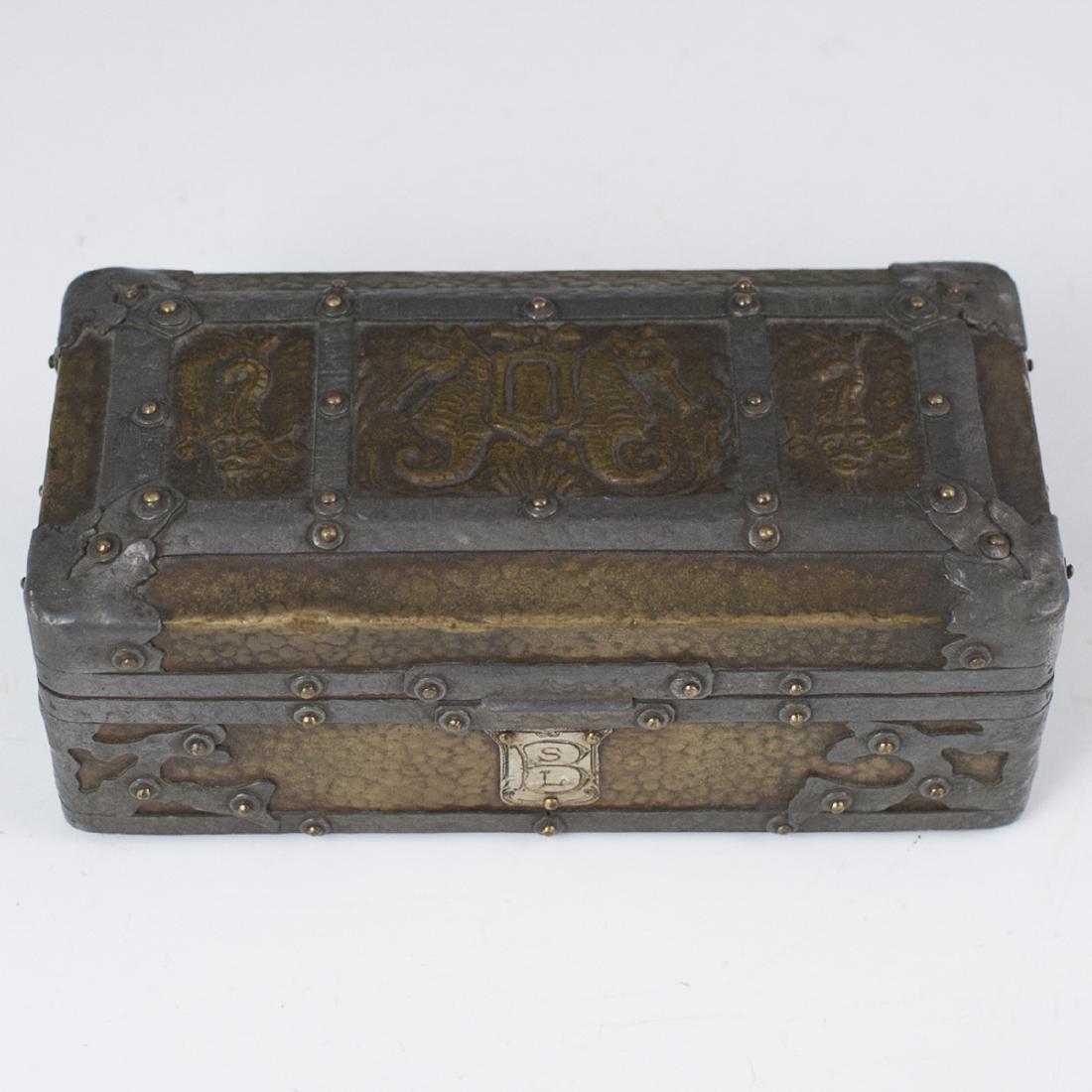 Antique Wooden Arts & Crafts Casket Box (1 of 6)