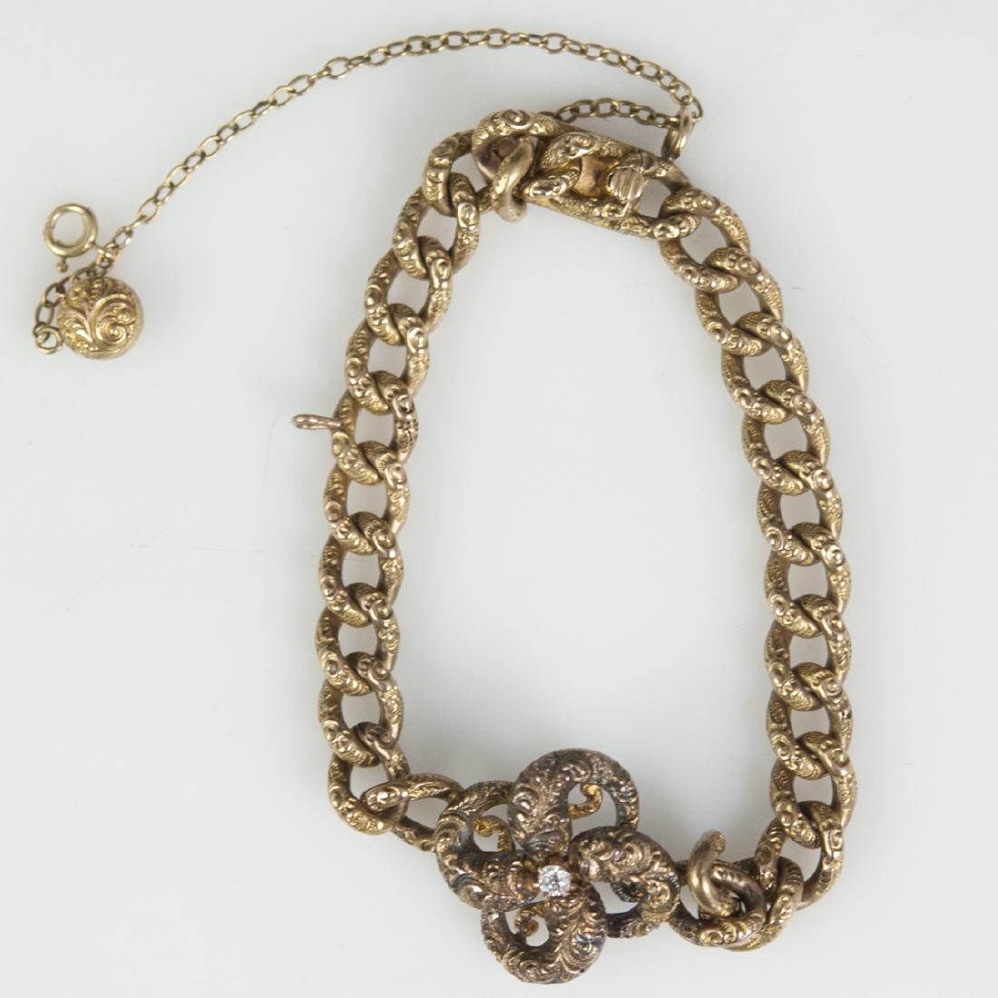 Victorian 14kt Gold & Diamond Bracelet (1 of 3)