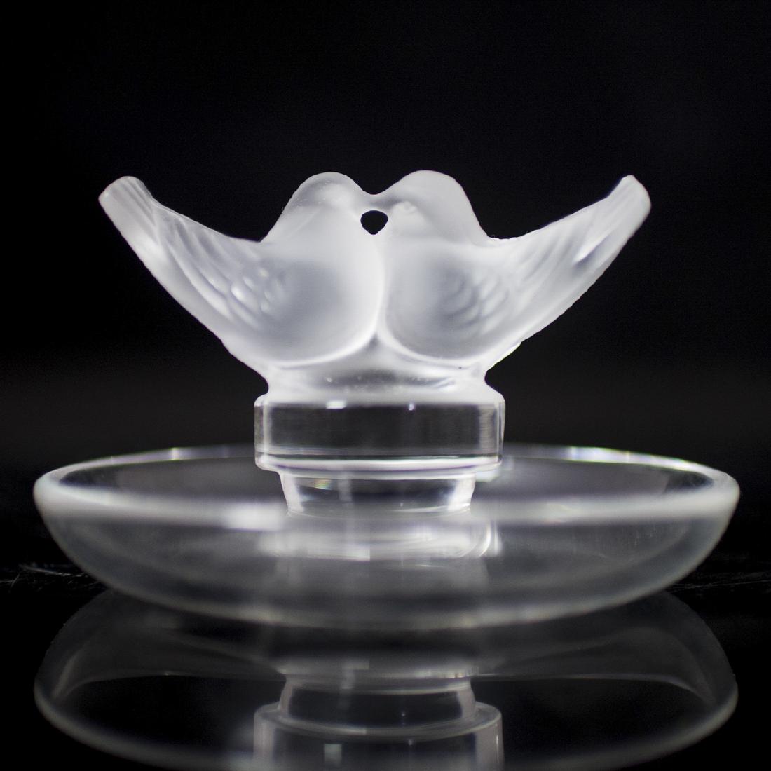 Lalique Crystal "Lovebirds" Pin Tray (1 of 3)