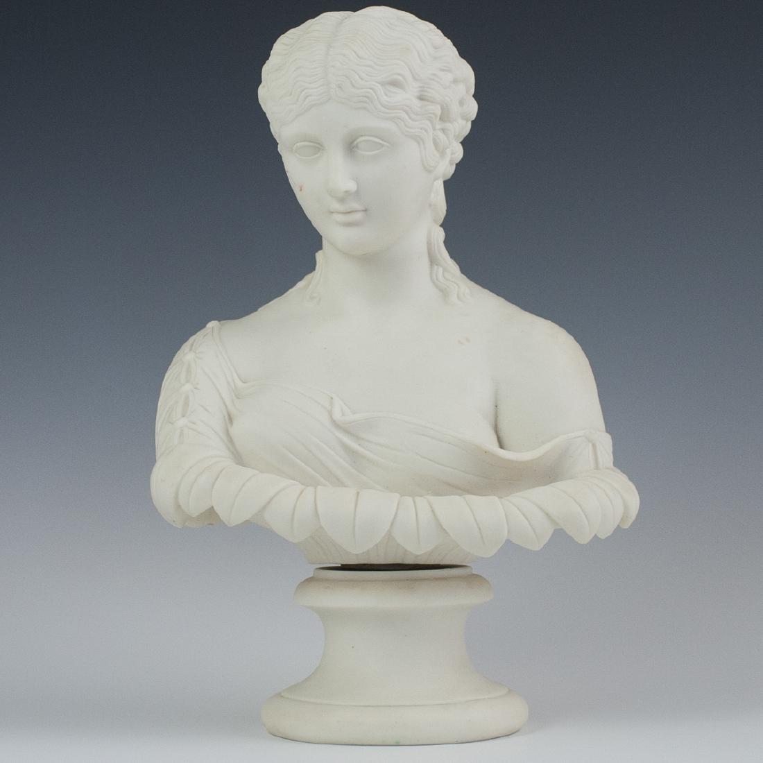 Antique French Parian Ware Bust (1 of 4)