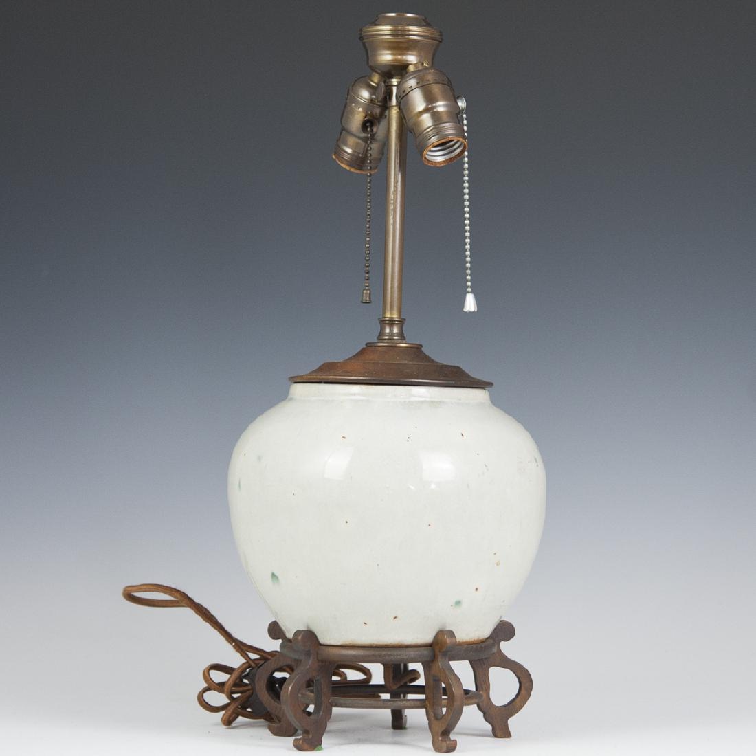 Antique Chinese Converted Porcelain Ginger Jar Lamp (1 of 3)