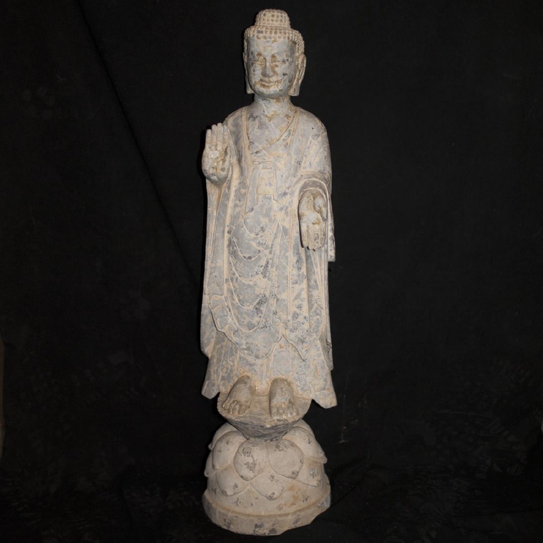 Antique Carved Stone Buddha (1 of 7)