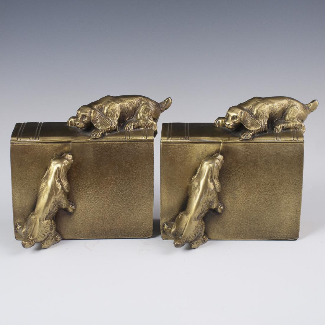 Vintage Gilt Spelter Bookends (1 of 4)