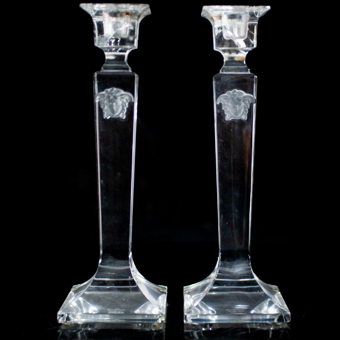 Rosenthal Versace Crystal "Medusa Lumiere" Candlesticks (1 of 6)